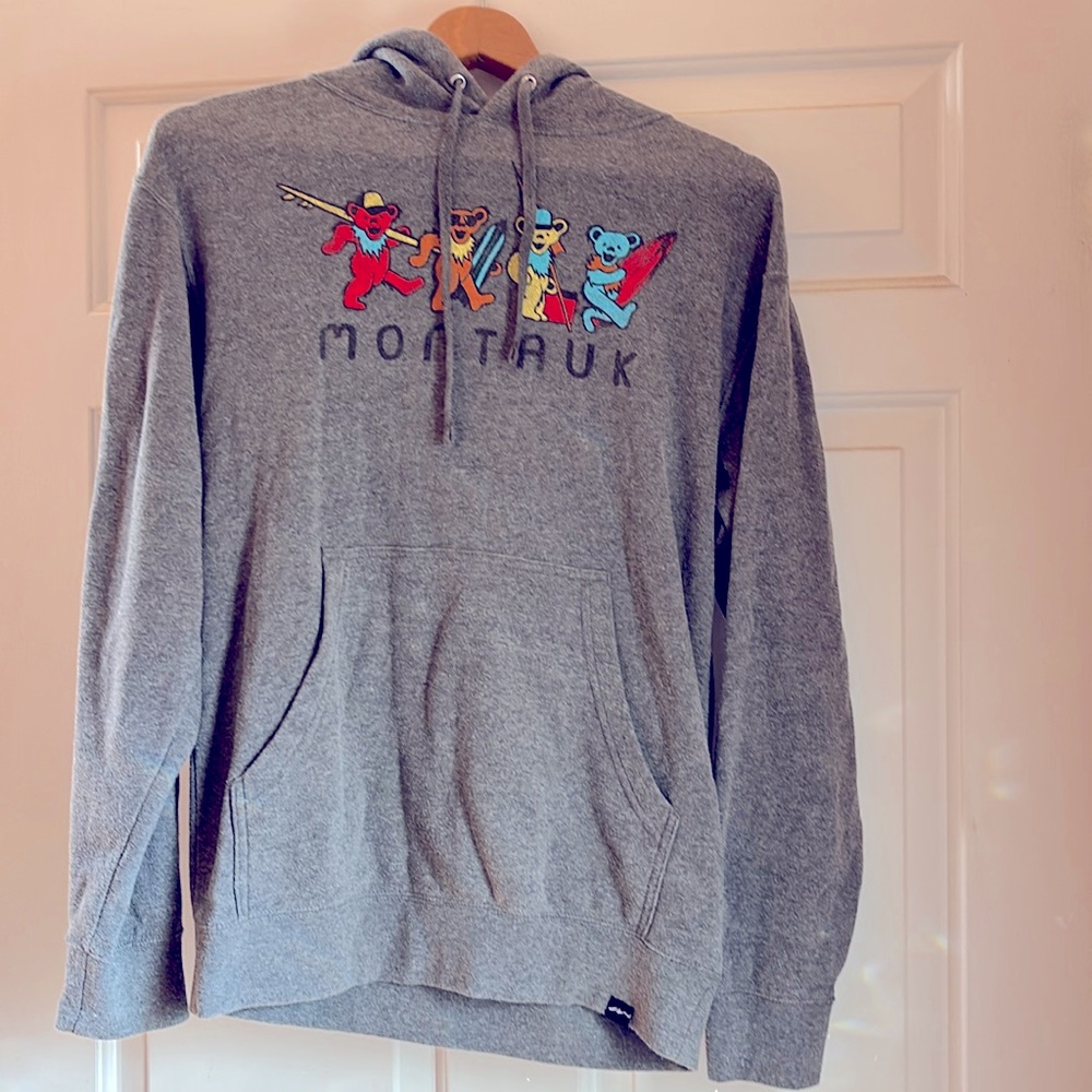 Montauk MTK Sweatshirt Hoody Gray Grateful Dead dancing bears